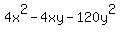 4x%5E2-4xy-120y%5E2