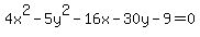 4x%5E2-5y%5E2-16x-30y-9=0
