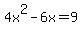 4x%5E2-6x=9