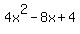 4x%5E2-8x%2B4