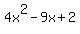 4x%5E2-9x%2B2