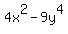 4x%5E2-9y%5E4