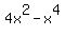 4x%5E2-x%5E4%29