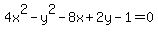 4x%5E2-y%5E2-8x%2B2y-1=0
