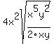 4x%5E2sqrt%28x%5E5y%5E2%2F2xy%29