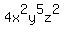 4x%5E2y%5E5z%5E2