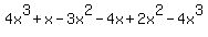 4x%5E3%2Bx-3x%5E2+-+4x%2B2x%5E2-4x%5E3