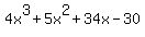 4x%5E3+%2B+5x%5E2+%2B+34x+-+30