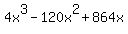 4x%5E3-120x%5E2%2B864x