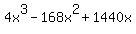 4x%5E3-168x%5E2%2B1440x