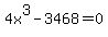 4x%5E3-3468+=+0