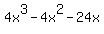 4x%5E3-4x%5E2-24x