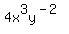4x%5E3y%5E%28-2%29