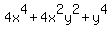 4x%5E4+%2B+4x%5E2y%5E2+%2B+y%5E4