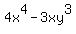 4x%5E4+-+3xy%5E3
