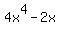 4x%5E4-2x
