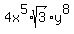 4x%5E5%2Asqrt%283%29%2Ay%5E8