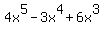 4x%5E5+-+3x%5E4%2B+6x%5E3