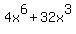 4x%5E6%2B32x%5E3