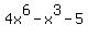 4x%5E6-x%5E3-5
