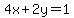 4x+%2B+2y+=+1+