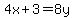 4x+%2B+3+=+8y