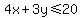 4x+%2B+3y%3C=20