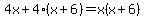 4x+%2B+4%28x%2B6%29+=+x%28x%2B6%29