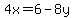 4x+=+6-8y