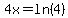 4x+=+ln%284%29