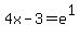 4x+-+3+=+e%5E1