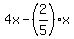4x-%282%2F5%29%2Ax
