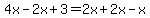 4x-2x%2B3=2x%2B2x-x