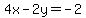 4x-2y=+-2
