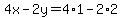 4x-2y=4%2A1-2%2A2