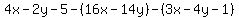 4x-2y-5-%2816x-14y%29-%283x-4y-1%29