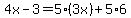 4x-3=5%2A%283x%29%2B5%2A6