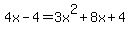 4x-4=3x%5E2%2B8x%2B4