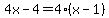 4x-4=4%28x-1%29
