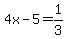 4x-5=1%2F3