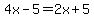 4x-5=2x%2B5
