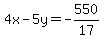 4x-5y=-550%2F17