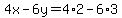 4x-6y=4%2A2-6%2A3