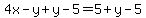 4x-y%2By-5=5%2By-5