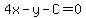 4x-y-C=0