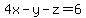 4x-y-z=6