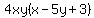 4xy%28x-5y%2B3%29