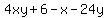 4xy%2B6-x-24y