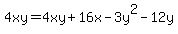 4xy=4xy%2B16x-3y%5E2-12y