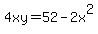 4xy=52-2x%5E2